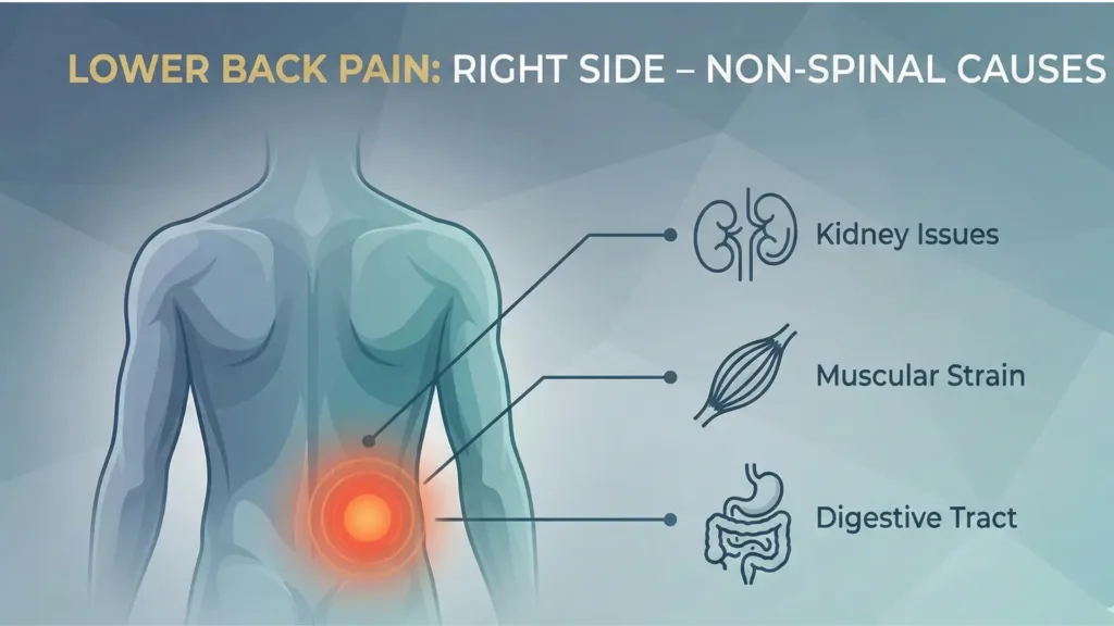 low back pain on right side - non spinal causes