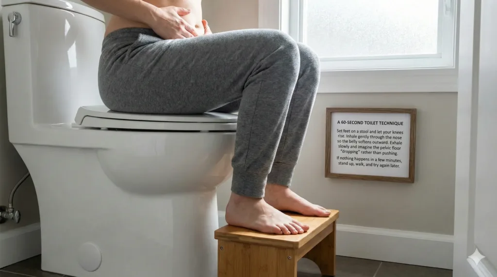 60 toilet technique to relieve constipation 