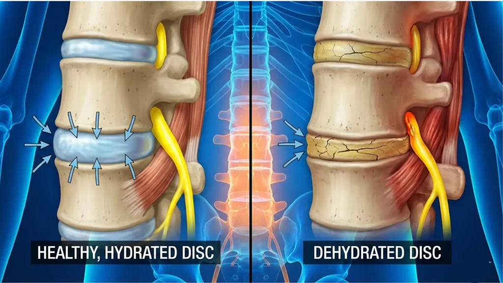 dehydration and lower back pain
