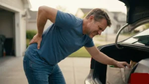 lower backpain after bending over