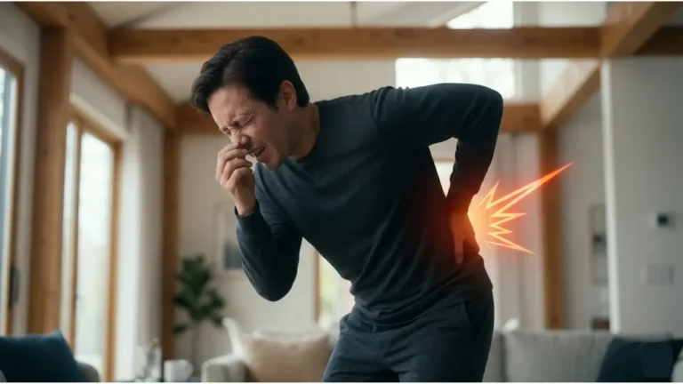 sharp lower back pain when sneezing