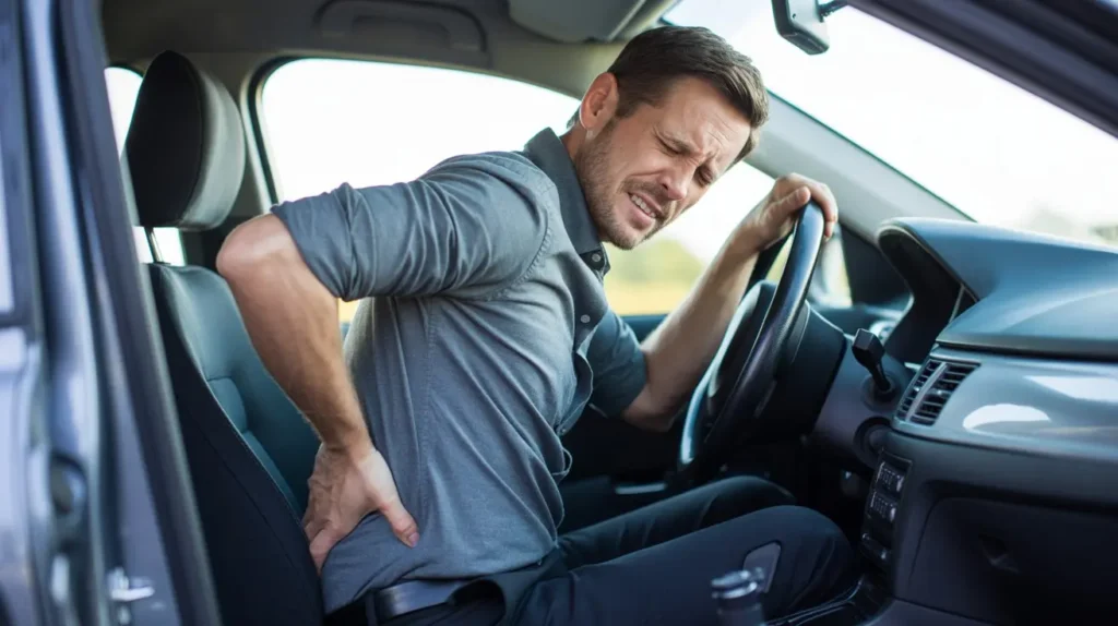 Lower back pain while driving