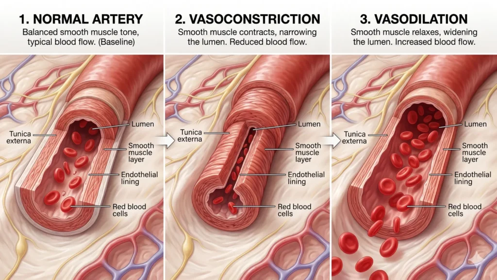 effect of Hot and cold therapy on tissue and vessels 