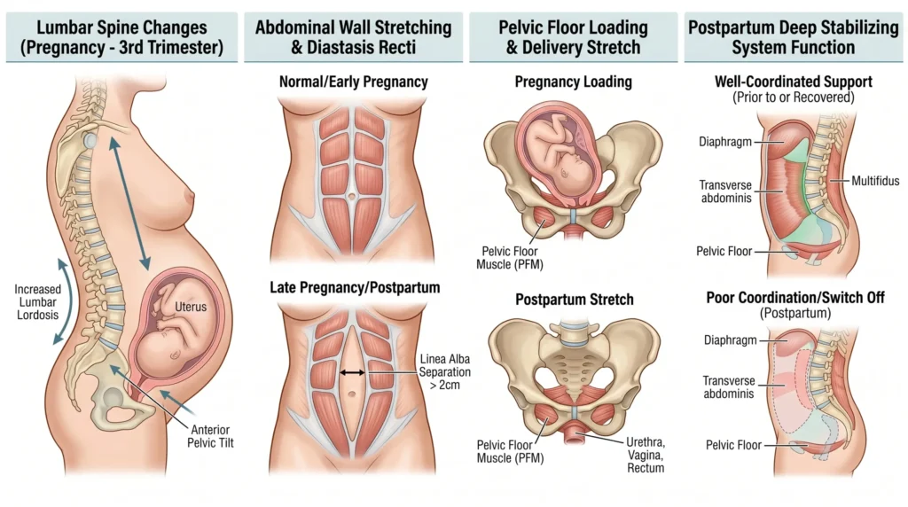 biomechanical changes which cause lower back pain 